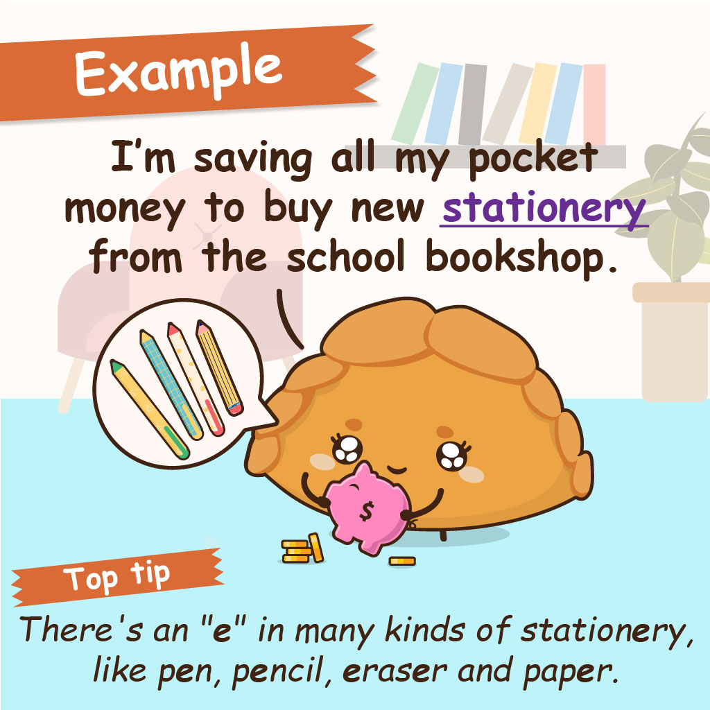 Stationery vs Stationary